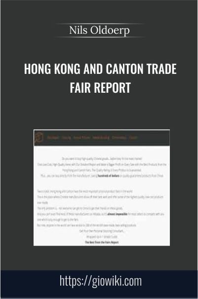 Hong Kong and Canton Trade Fair Report – Nils Oldoerp