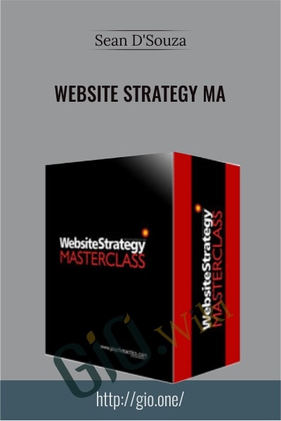 Website Strategy MasterClass - Sean D'Souza