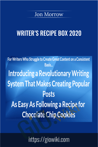 Writer’s Recipe Box 2020 – Jon Morrow