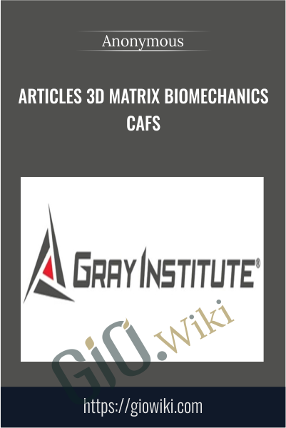 Articles 3D Matrix Biomechanics CAFS