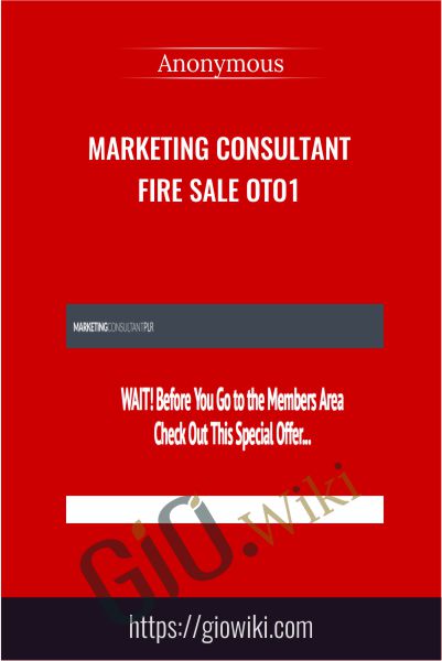 Marketing Consultant Fire Sale OTO1