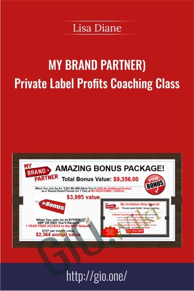(My Brand Partner) – Private Label Profits Coaching Class - Lisa Diane