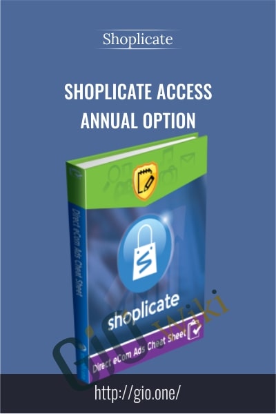 Shoplicate Access - Annual Option - Shoplicate