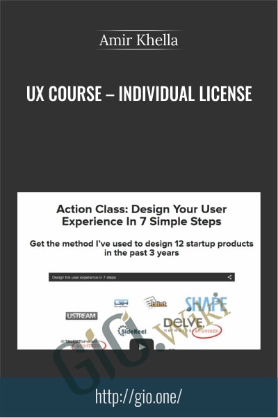 UX Course – Individual License - Amir Khella